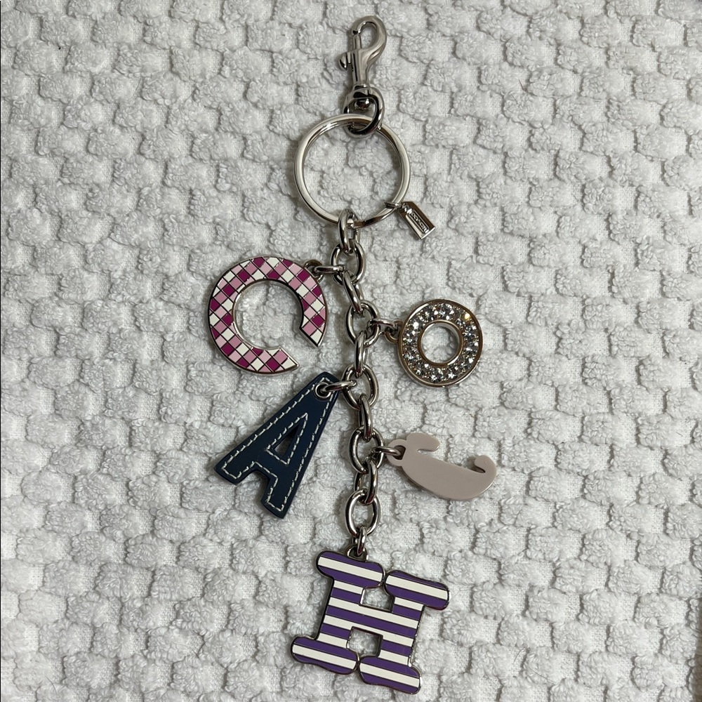Large Coach Big Dangle Keychain Bag Charm
